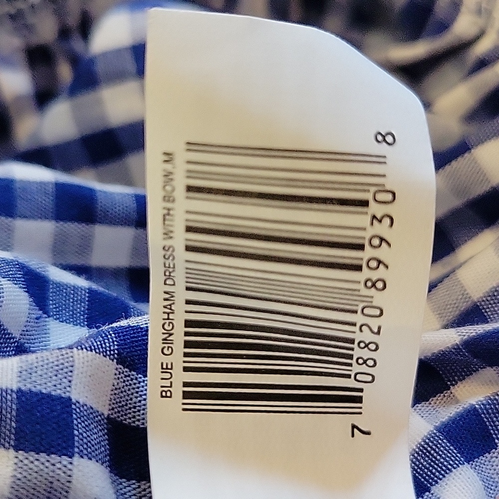 Lake & Trail, blue gingham dress with red bow, size M (for dogs) - Picture 7 of 8